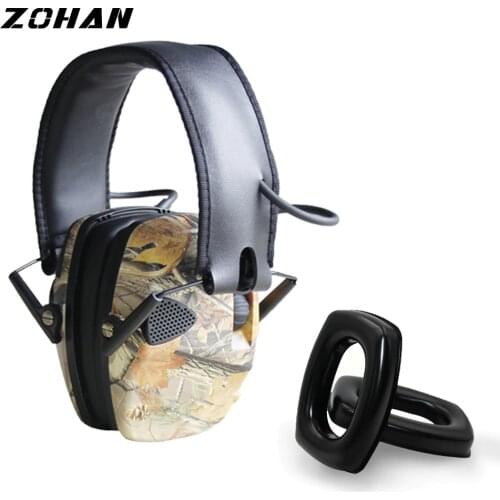 ZOHAN Electronic Earmuff NRR22DB Single Microphone Hunting Earmuffs Tactical Shooting Hearing Protection And Replacement Ear Cup