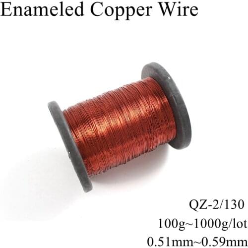 0.51mm 0.53mm 0.55mm 0.57mm 0.59mm QZ-2/130 Enameled Copper Wire Magnetic Enamel Coil Wires Winding Magnet Cable Polyurethane