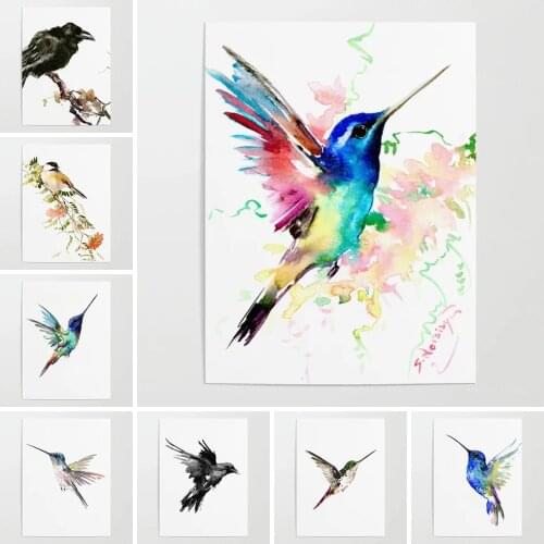 Hd Prints Picture Wall Artwork Asian Style Bird Modular Painting Poster Canvas Flowers Zen Living Room Home Decoration Framework