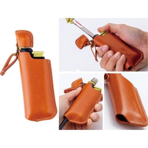 PU Leather Housing For Telescopic Igniter Holster Protective Case Outdoor Camping Windproof Igniter Durable Storage Bag Cover