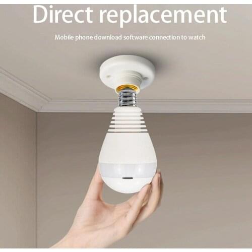 Dp5 Dual Light Bulb Camera Wifi Indoor Surveillance Infrared Night Vision Cloud Storage Suitable For Home Shop Office