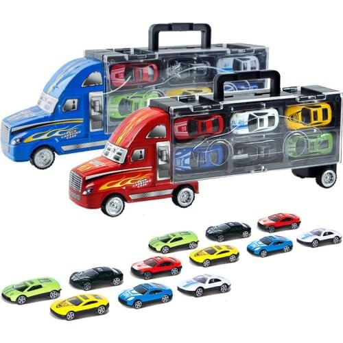 Classic Car Toy Inertial 13 Cars Scale Model Alloy Truck Toys Vehicle Big Trucks Toys for Children Boy Birthday Gift