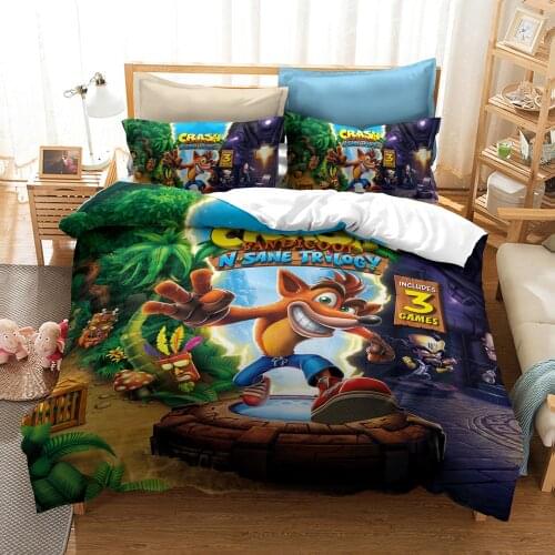 3D Printed Crash Bedding Sets Colorful Duvet Cover Design And Cute Bedroom Comforter Set Kids Home Textile