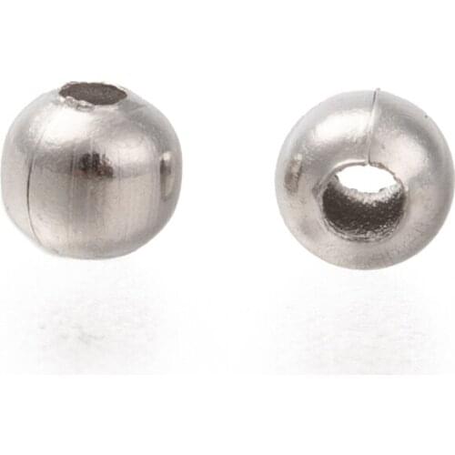 1000pcs Round 316 Stainless Steel Loose Spacer Beads for Jewelry Making DIY Bracelet Necklace Findings 3 4 6mm