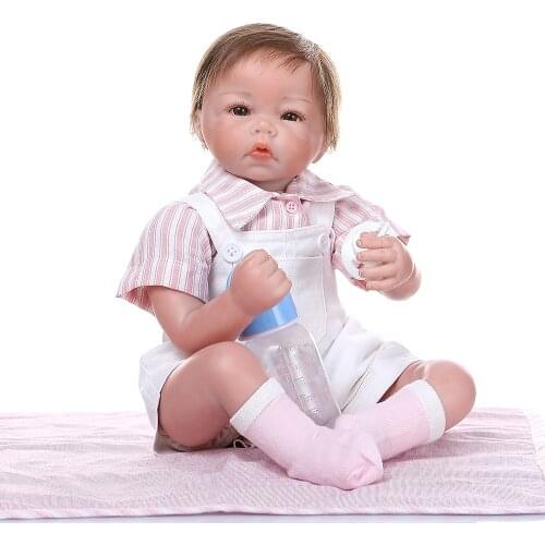 Rebirth Infant bebe Reborn Doll 20“ 50cm real baby newborn boy soft silicone doll toys gift