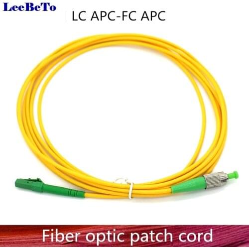 LC/APC to FC/APC Fiber Optic Patch Cord Cable LC-LC 1m/3m/5m/10m/20m/30m Jumper Single Mode Simplex Fiber Optic Patch Cord