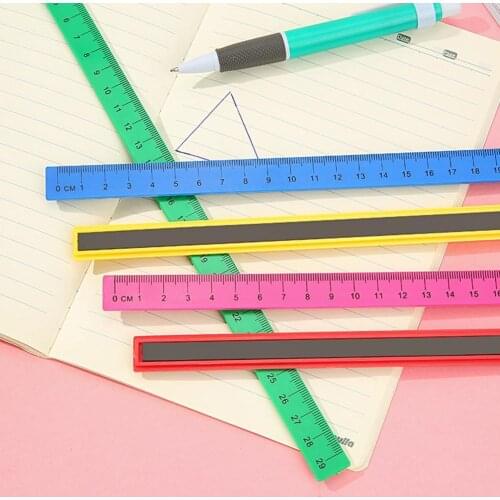 Magnetic Ruler Whiteboard Blackboard Measuring Magnetic Ruler School Supplies Cute Stationery Educational Drawing Straightedge