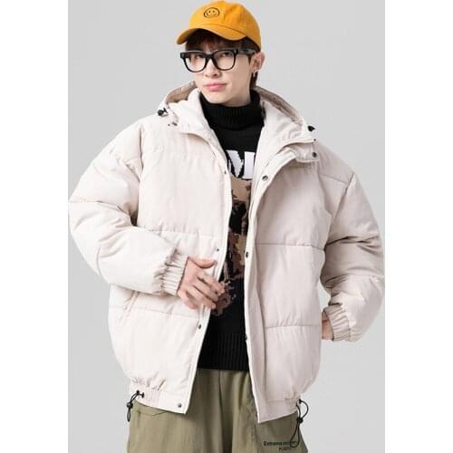 Men Clothing 2020 Winter New Thick Cotton-padded Clothes Mens Trend Hooded Warm Loose Handsome Boys Padded Jacket Coat Clothes