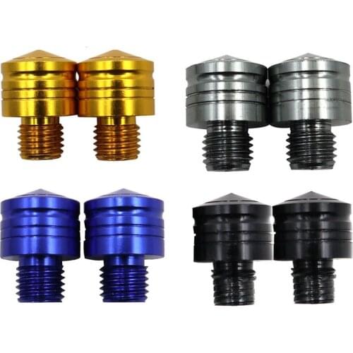 One Pair Motorcycle Rear View Side Mirrors Colorful 10MM Scew Decoration