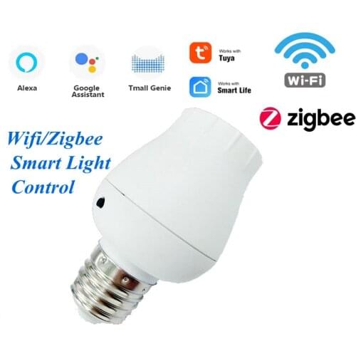 Lamp Base Wireless Remote Control Zigbee/Wifi Bulb Holder Switch Type Light Control Fireproof Material For Home Light&Lighitng