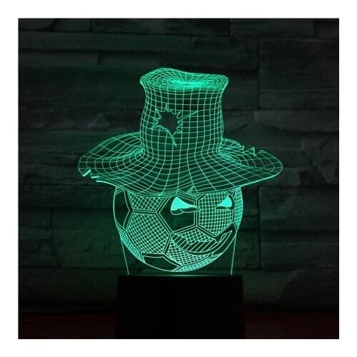 Halloween Present 3D Smile Football dressing straw hat personality creative LED lamps Fancy strange product send friends 1424