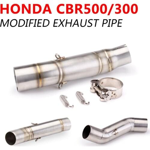Suitable for Honda motorcycle CBR300 CBR400 CBR500F model stainless steel exhaust pipe modification