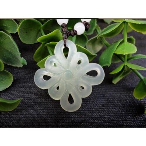 Natural jade jade pendant Pendant China Chinese knot junction DIY manual material accessories waist Hanfu accessories
