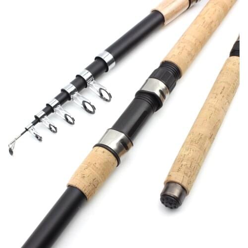 2.1m-4.5m Portable Super Hard Carbon Spinning Fishing Rod Telescopic Sea Fishing Pole Stick Travel Vara De Pesca Carp Lake