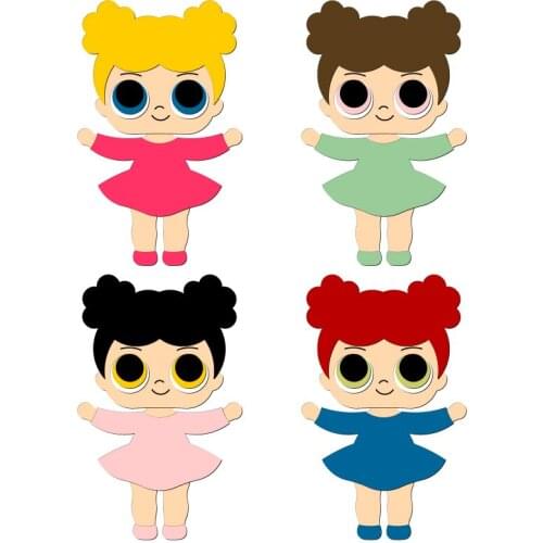 New Girl Wooden Die Scrapbooking C3019 Cutting Dies Multiple Sizes Compatible With Most Die Cutting Machines