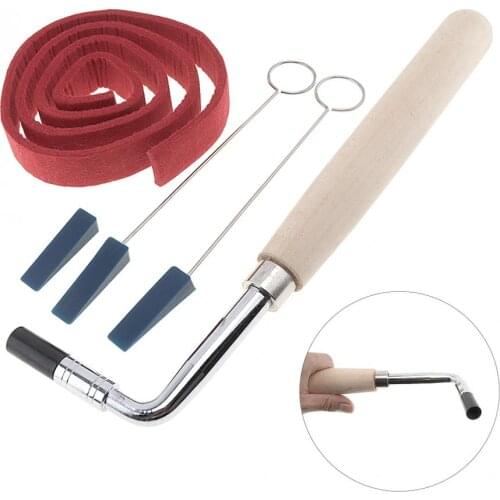 6pcs/lot Professional Piano Tuning Hammer Piano Tuning Tool Kit with Black Bag for Piano