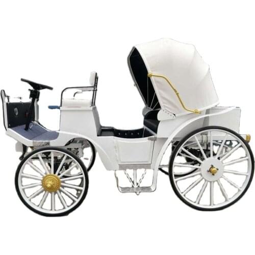 Wedding Horse Carriage Manufacturer Sell Electric Vehicle Sightseeing Royal Pumpkin Drawn Horse Carriage