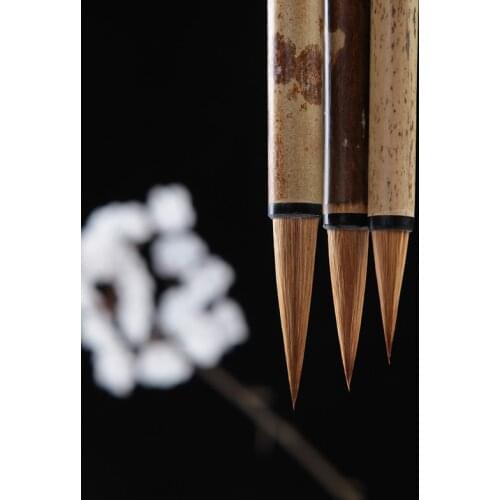 Wolf Hair Brushes Set Caligrafia 3pcs/set Calligraphy Brush Pen for Beginner Chinese Lian Weasel Hair Brush Pen Set Tinta China