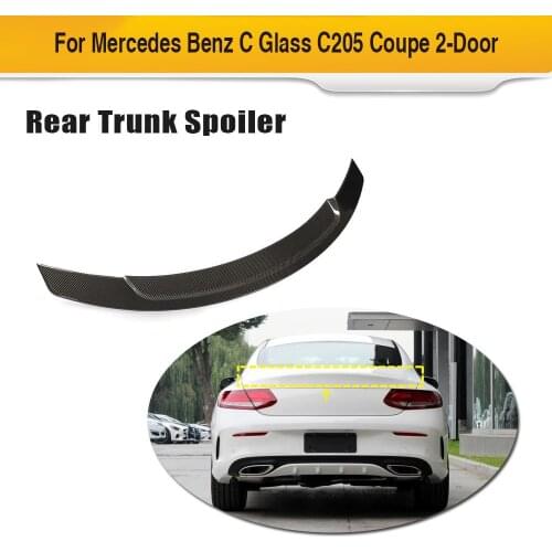 Carbon Fiber Rear Spoiler Wing For Mercedes-Benz C Class W205 C205 Coupe 2 Door 2015 - 2019 Car Rear Trunk Boot Lip Wing Spoiler