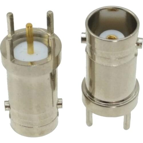 1Pcs Connector BNC Female Jack Solder PCB Mount Straight RF COAXIAL