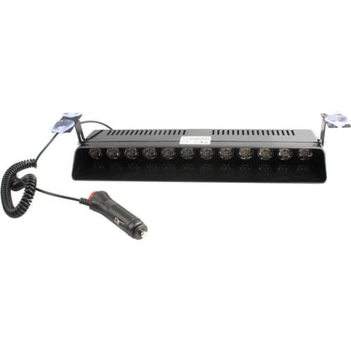 12 LED Car Truck Emergency Strobe Flash Light Super Bright Sucker Dashboard Interior Windshield Warning Light Easy Installation