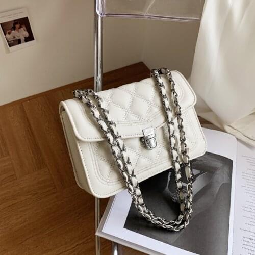 2021 Luxury Designer Women Chain Shoulder Bag Female Brand Crossbody Handbags and Purse Bags White Black Small Flap Prom Bags