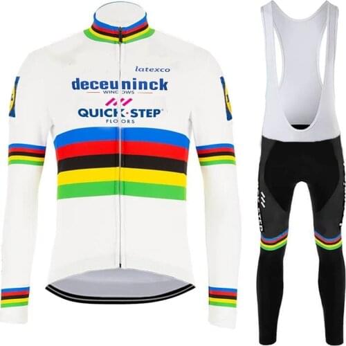 2022 QUICK STEP World Champion Cycling Jersey Set Julian Alaphilippe Cycling Clothing Road Bike Suit Bicycle Pants MTB Maillot