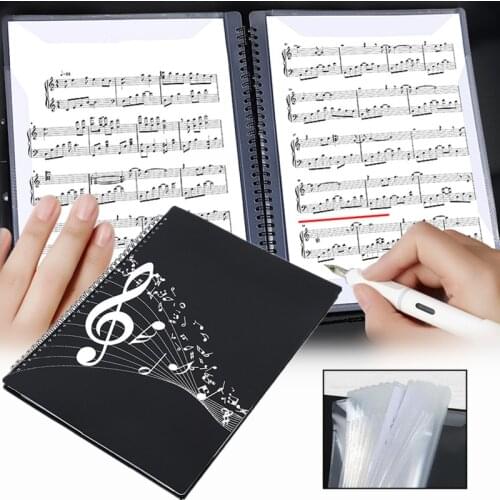 40 Pages Piano Score Coil Folder Practice Modified A4 Paper Sheet File Storage Book