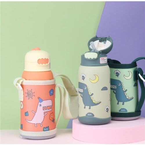 400ml Dinosaur Thermos Cup Water Bottle Thermos Mug Stainless Steel Vacuum Flask Travel Cartoon Cute Coffee Mug