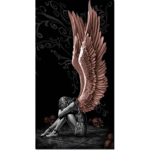 Large Size 5D DIY Diamond Painting Angels And Demons Diamond Embroidery Sale Full Square/Round Drill Diamond Mosaic Decor