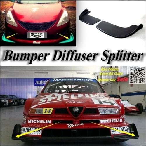 Car Splitter Diffuser Bumper Canard Lip For Alfa Romeo 33 Stradale Tuning Body Kit / Car Front Deflector Fin Chin Decline Body