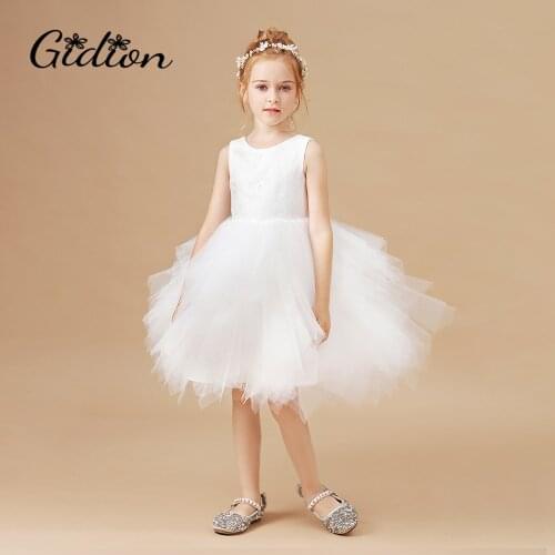 Flower Girls Costume Lace Princess Dress Kids Autumn Winter Clothing Children New Year Birthday Party Wedding Dress