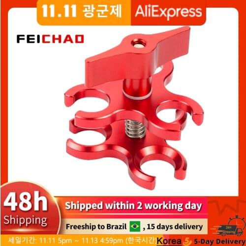 New Opened Fixture Diving Lights Arm Ball Butterfly Clip Triple Clamp Mount Adapter for GoPro 9 8 7 5 Camera Underwater Bracket