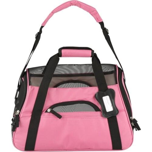Breathable Pet Outdoor Carrier Puppy Dog Travel Bag Removable Bearing Plate Handbag For Walking Traveling Shopping