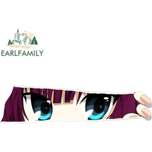 EARLFAMILY 13cm x 3.5cm For Anime Car Stickers Window Fine Decal Vinyl Material Refrigerator Custom Printing Decals Decoration