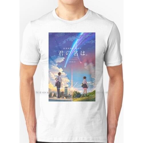 Kimi No Na Wa / / Your Name Anime Movie Poster Best Res T Shirt 100% Pure Cotton Kiminonawa Kimi No Nawa Kimino Nawa Your Name
