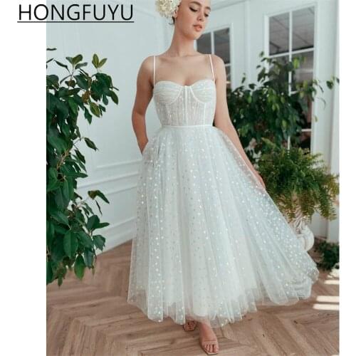 HONGFUYU Ivory Tulle Short Prom Dresses with Printed Hearts Spaghetti Straps Tea Length Homecoming Dress Summer Party Wear