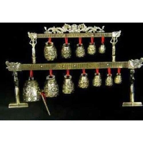 Arts Crafts Copper Exquisite Chinese Brass bells dragon glockenspiel