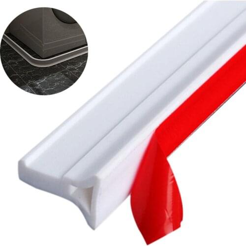 50-120cm Home Bathroom Kitchen Adhesive Rubber Shower Barrier Water Stopper