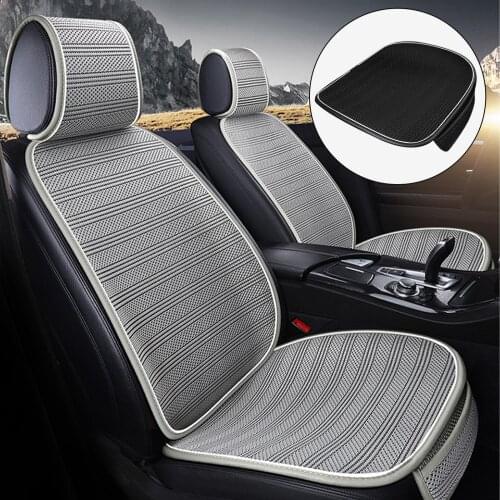 Summer Car Seat Cover Breathable Ice Silk Four Seasons Car Seat Cushion Protector Pad Front Pad Fit for Most Cars