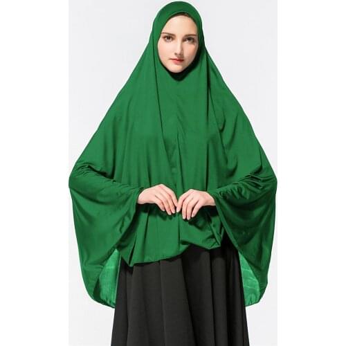Muslim Women Long Hijab Prayer Garment One Piece Khimar Islmaic Djellaba Caps Burqa Arab Ramadan Hijabs Cover Niqab Burka Turkey