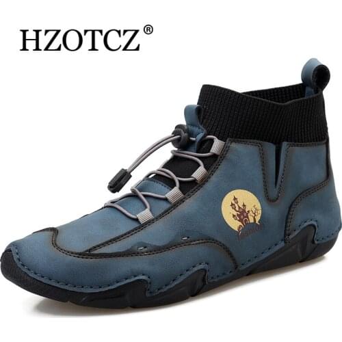 New 2021 Soft Leather Men Shoes Casual Split Leather Shoes Men Loafers Comfort Walking Shoes Men Flats Hot Sale Moccasins Shoes