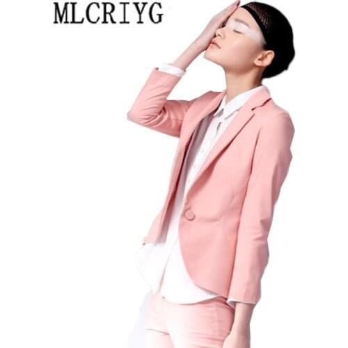 New Spring 2020 Women Blazers And Jackets Korean Casual Single Button Soild Coat Female Blazer Lady Office Feminino Outwear LX44