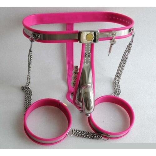 New Male Fully Adjustable Stainless Steel Cock Penis Cage Chastity Belt Device With Anal Plug Leg Rings Bondage Bdsm Sex Toy