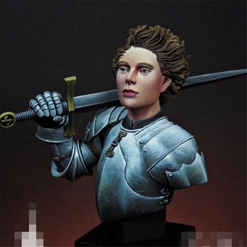One-Armed Female Warrior In Armor Resin Bust 1/12 Assembly Model Figure Resin Kit Bust Colorless Models Self-Assembled Toys