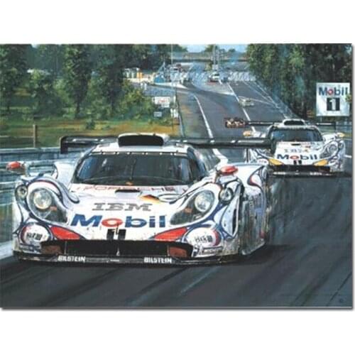 24 Hours Of Le Mans Programme Officiel On Canvas Print Nordic Poster Wall Art Picture For Living Noom Home Decoration Frameless