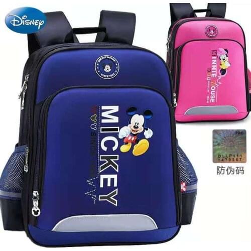 Disney Mickey Minnie School Bags For Boy Girl Primary Student Shoulder Orthopedic Backpack Large Capacity Birthday Gift Mochila