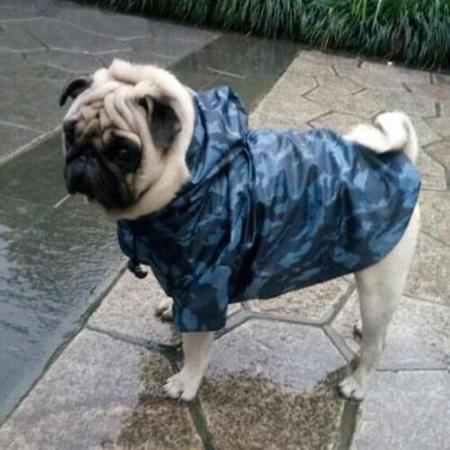 Pet Camouflage Big Dog Raincoat Waterproof Clothes For Small Big Dogs Hooded Rain Cloak French Bulldog Labrador Chihuahua