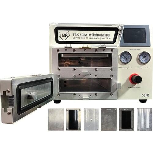 TBK508A Flat Curved Screen Laminating and Debubble Machine LCD Edge all in 1 For samsung iPhone iPAD
