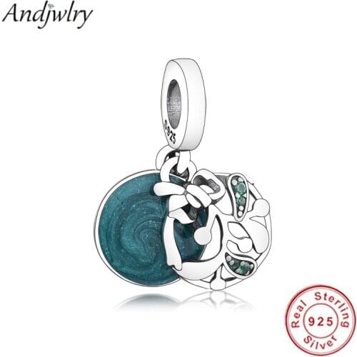 Fit Pandora Charms Bracelet Necklace 925 Silver Christmas Mistletoe Dangle Charm Pendant 925 Silver Jewelry Berloque